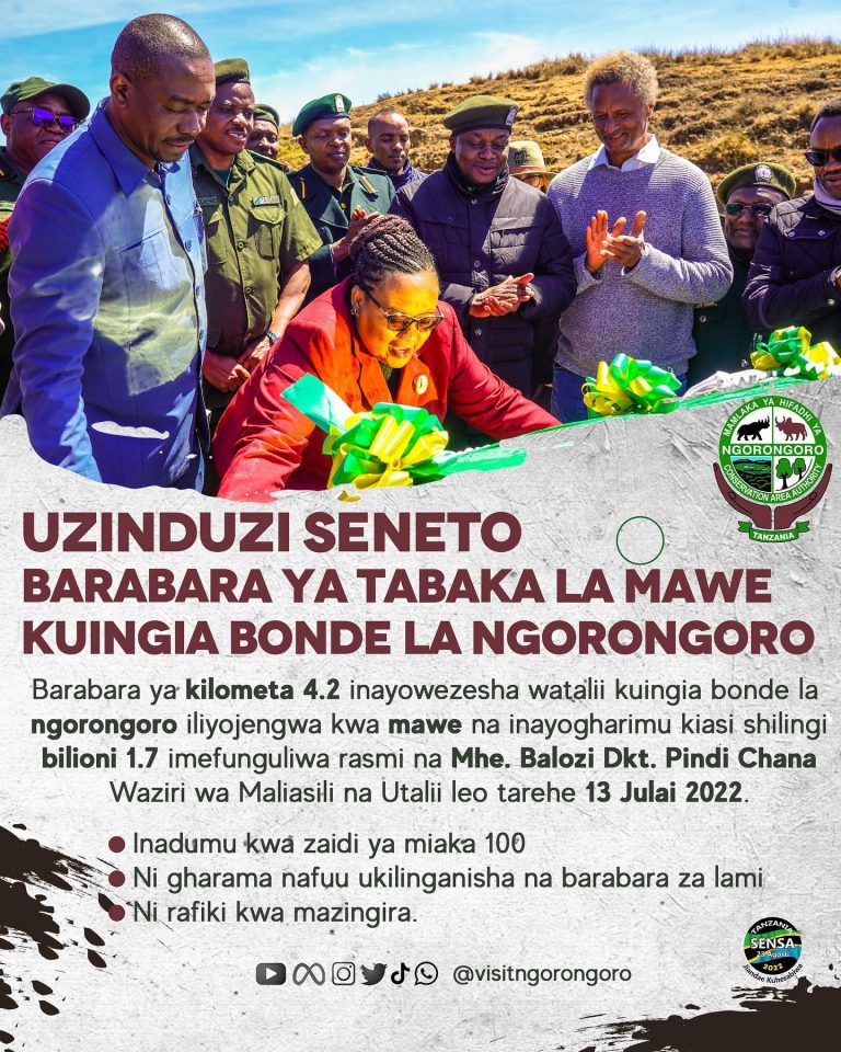 Uzinduzi Seneto – Barabara kuigia bonde la Ngorongoro
